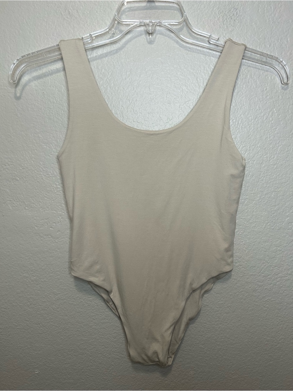 Indigo Luna Bodysuit Size Medium Cream Minimalist Slow Fashion